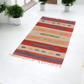 Indian Kilim rug 70x140 thin cotton rug