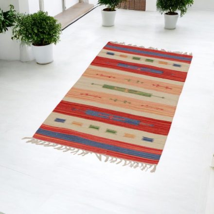 Indian Kelim rug 70x140 thin cotton rug