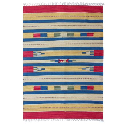 Modern kelim rug Indian 170x240 colourful cotton kilim rug