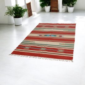 Indian Kilim rug 140x200 modern Kilim rug