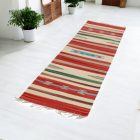 Indian Kilim runner rug 60x240 thin cotton rug
