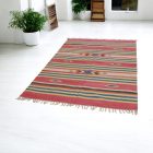 Modern Kilim rug Indian 140x200 colourful cotton kilim rug