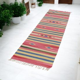 Indian Kilim runner rug 60x240 modern Kilim rug