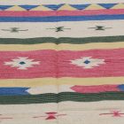 Modern Kilim rug Indian 140x200 colourful cotton kilim rug