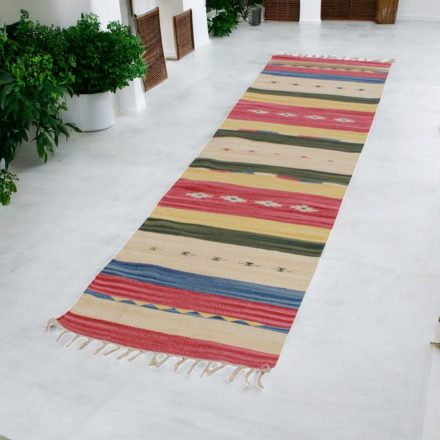 Indian Kilim runner rug 60x240 modern cotton Kilim rug