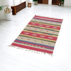 Indian Kilim rug 70x140 modern Kilim rug
