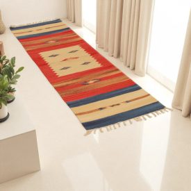 Indian Kilim runner rug 60x200 modern Kilim rug