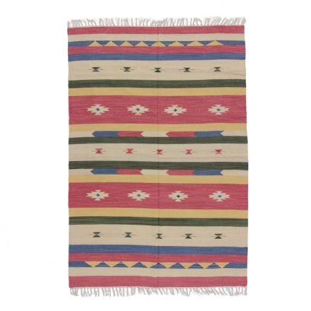 Modern kelim rug Indian 140x200 colourful cotton kilim rug