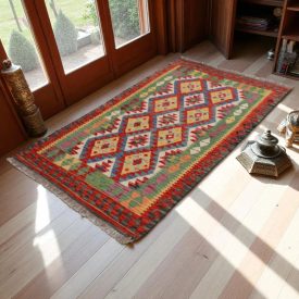 Wool Kilim rug Chobi 170x102 handwoven Afghan Kilim rug