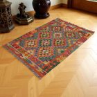 Wool Kilim rug Chobi 144x102 handwoven nomad Kilim rug