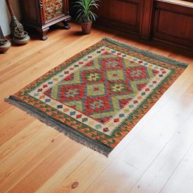 Wool Kilim rug Chobi 143x105 handwoven Afghan Kilim rug