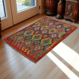 Afghan Kilim rug Chobi 150x102 Handmade wooll Kilim rug