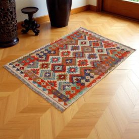 Hand woven Afghan wool Chobi Kilim rug 146x103 cm
