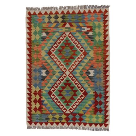 Wool Kelim rug Chobi 142x103 handwoven Afghan Kilim rug