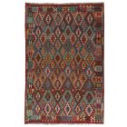 Ethnic Kilim rug Chobi 201x288 Handmade Afghan wool Kilim rug