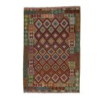 Ethnic Kilim rug Chobi 203x294 Handmade Afghan wool Kilim rug