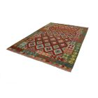 Ethnic Kilim rug Chobi 203x294 Handmade Afghan wool Kilim rug