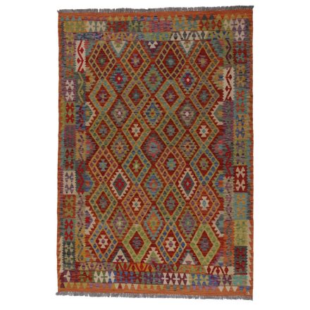 Ethnic Kilim rug Chobi 205x287 Handmade Afghan wool Kelim rug
