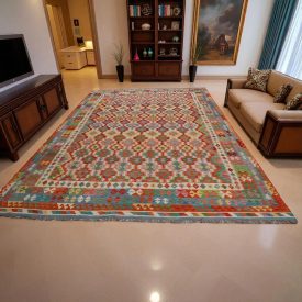   Ethnic Kilim rug Chobi 301x484 Handmade Afghan wool Kilim rug