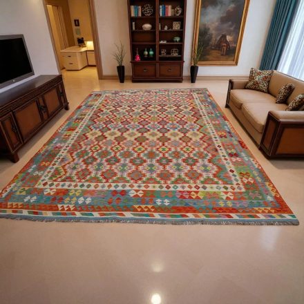 Ethnic Kelim rug Chobi 301x484 Handmade Afghan wool Kilim rug