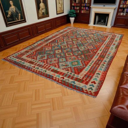 Ethnic Kelim rug Chobi 250x344 Handmade Afghan wool Kilim rug