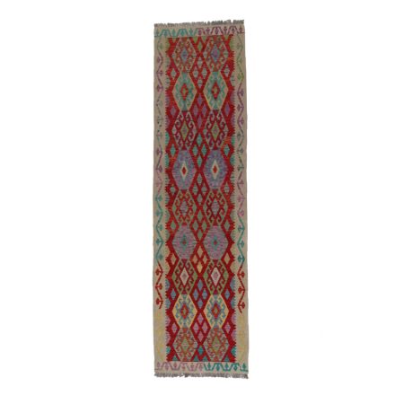 Kelim rug Chobi 80x302 handwoven Afghan Kelim rug
