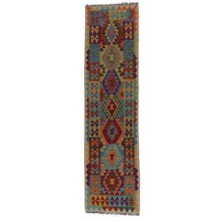 Kelim rug Chobi 80x302 handwoven Afghan Kelim rug