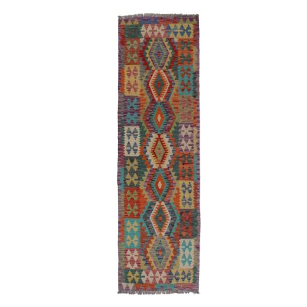Kelim rug Chobi 84x285 handwoven Afghan Kelim rug