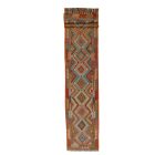 Kilim runner rug Chobi 105x686 extra long hand woven kilim