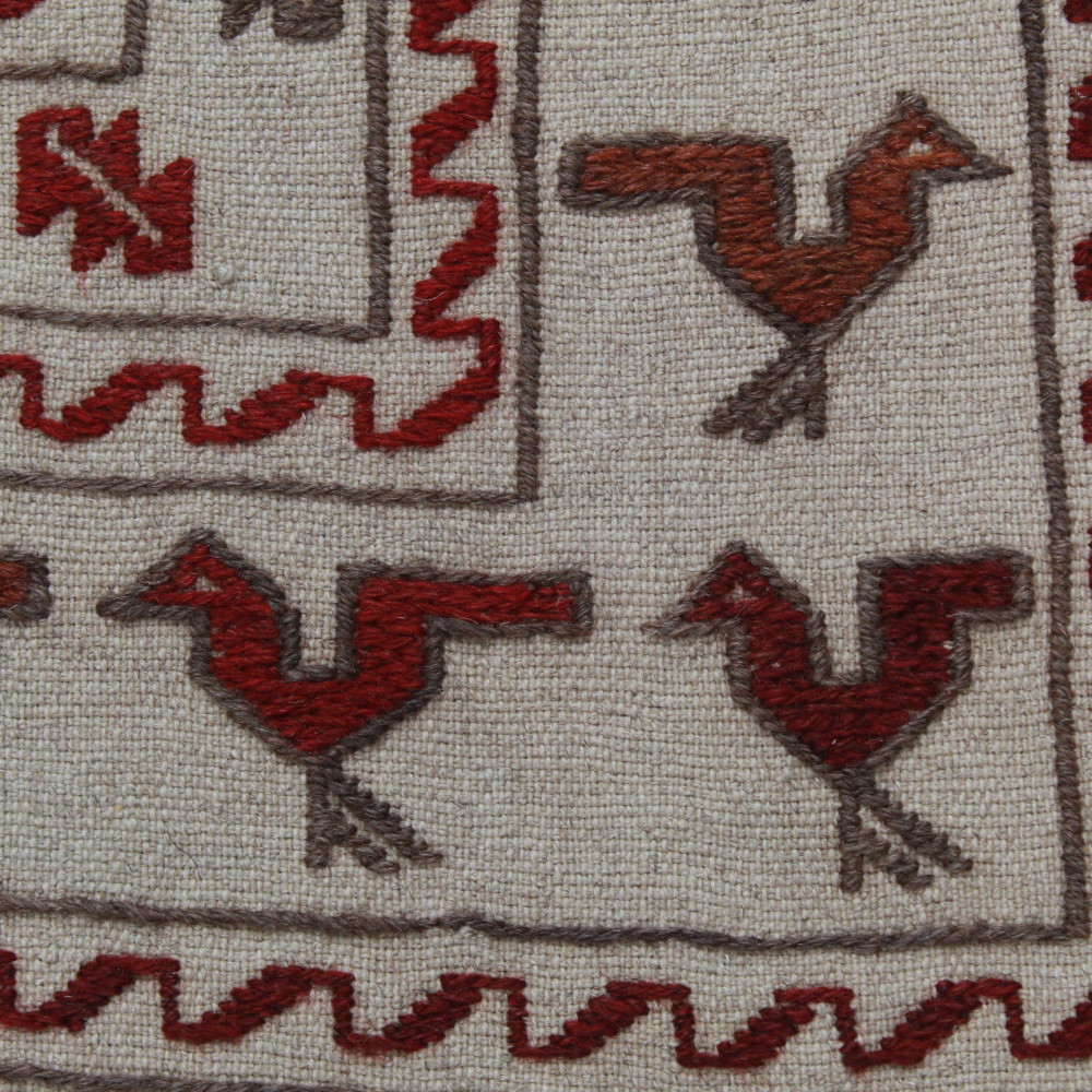 Wonderful Carpet Cross-stitch Old Antique Rug Kilim Embroidery