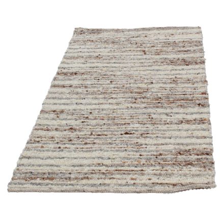 Thick woven rug Rustic 91x161 wool modern rug