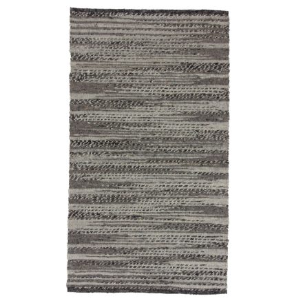 Grey wool carpet Rustic 91x161 modern wool carpet