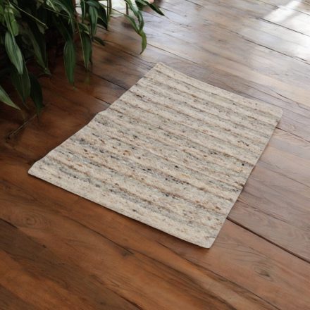 Thick wool rug Rustic 72x125 beige carpet