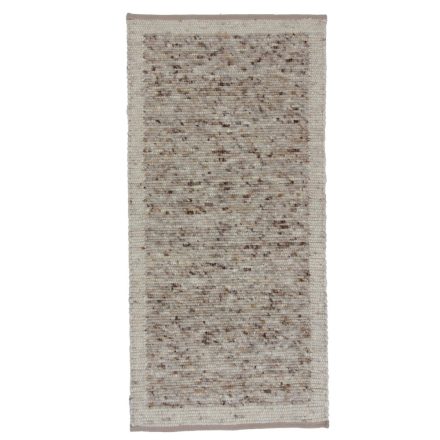 Thick wool rug Rustic 71x148 woven modern rug
