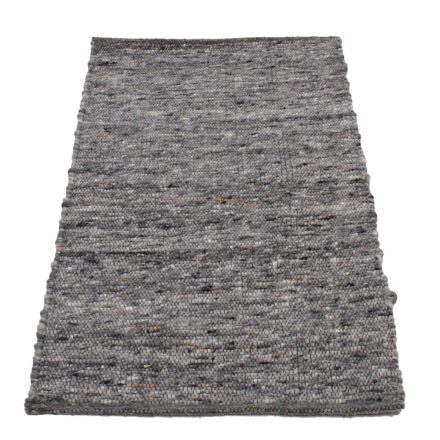 Thick woven rug Rustic 71x150 wool modern rug