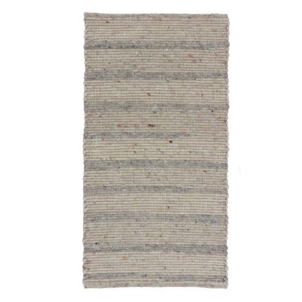 Thick woven rug Rustic 71x133 wool modern rug