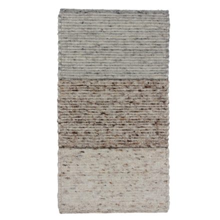 Thick woven rug Rustic 71x141 wool modern rug