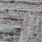 Thick wool rug Rustic 70x133 woven modern rug