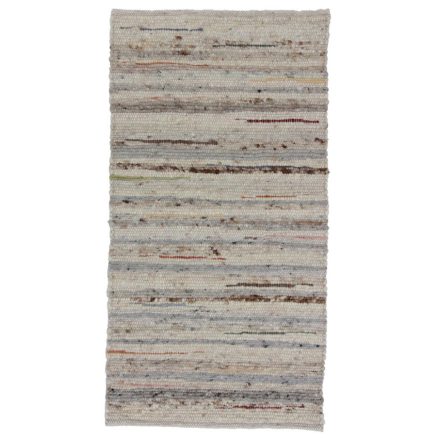 Thick woven rug Rustic 71x131 wool modern rug