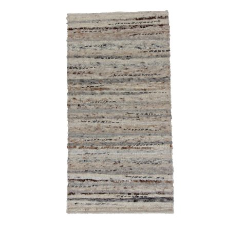 Thick wool rug Rustic 69x133 woven wool rug for living room