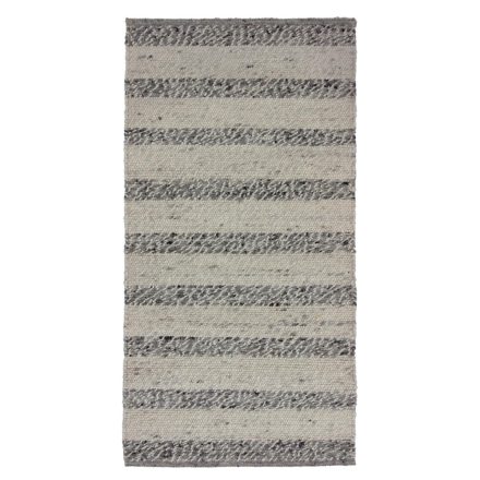 Thick woven rug Rustic 71x138 wool modern rug