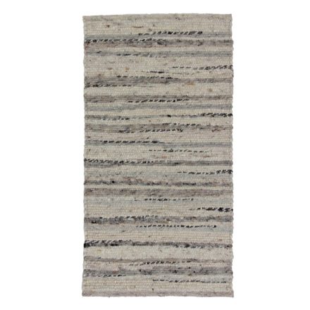 Thick woven rug Rustic 62x116 wool modern rug
