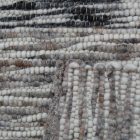 Thick woven rug Rustic 70x124 wool modern rug