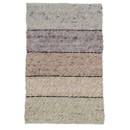 Thick wool rug Rustic 60x93 woven wool rug for living room