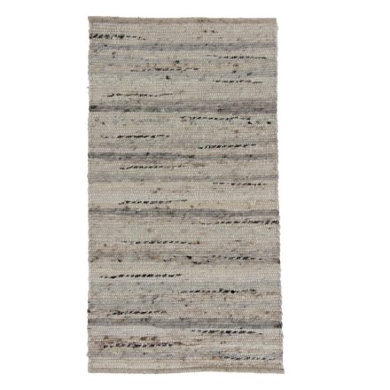 Thick wool rug Rustic 68x127 woven wool rug for living room