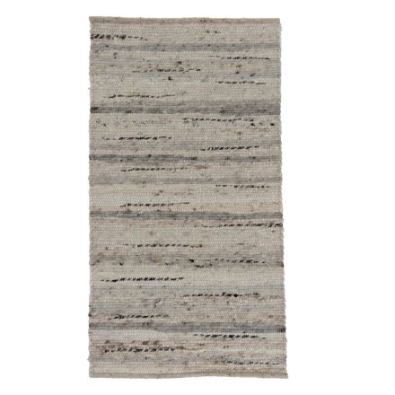 Thick wool rug Rustic 68x127 woven wool rug for living room