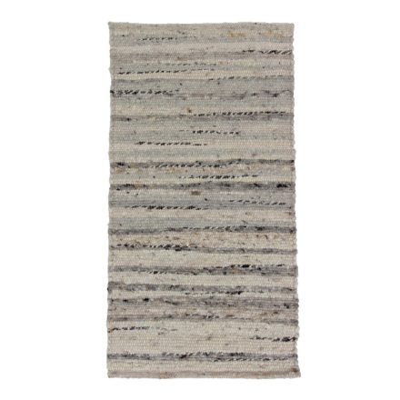 Thick wool rug Rustic 61x116 woven wool rug for living room