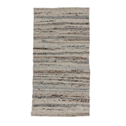 Thick wool rug Rustic 69x134 woven wool rug for living room