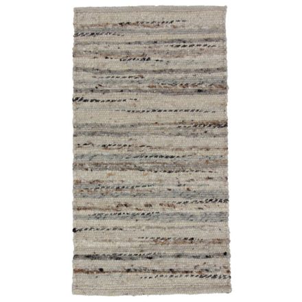 Thick wool rug Rustic 61x113 woven wool rug for living room