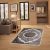 Classic carpet beige brown Isfahan 140x200 polyester rug for living room or bedroom